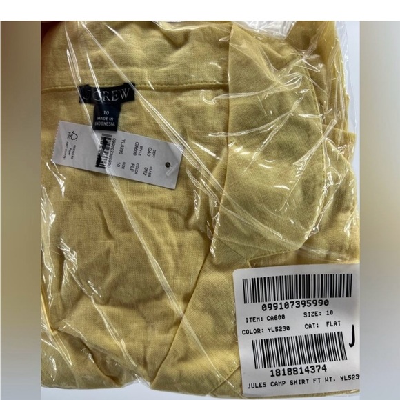 J. Crew Camp-collar shirt in featherweight linen blend - Picture 3 of 10